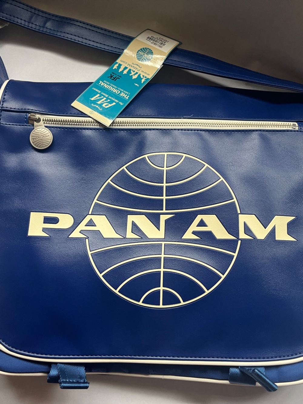 Pan Am faux leather travel messenger bag - NWT